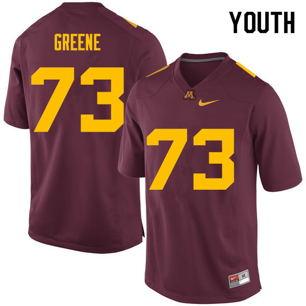 Youth #73 Donnell Greene Minnesota Golden Gophers College Football Jerseys Sale-Maroon